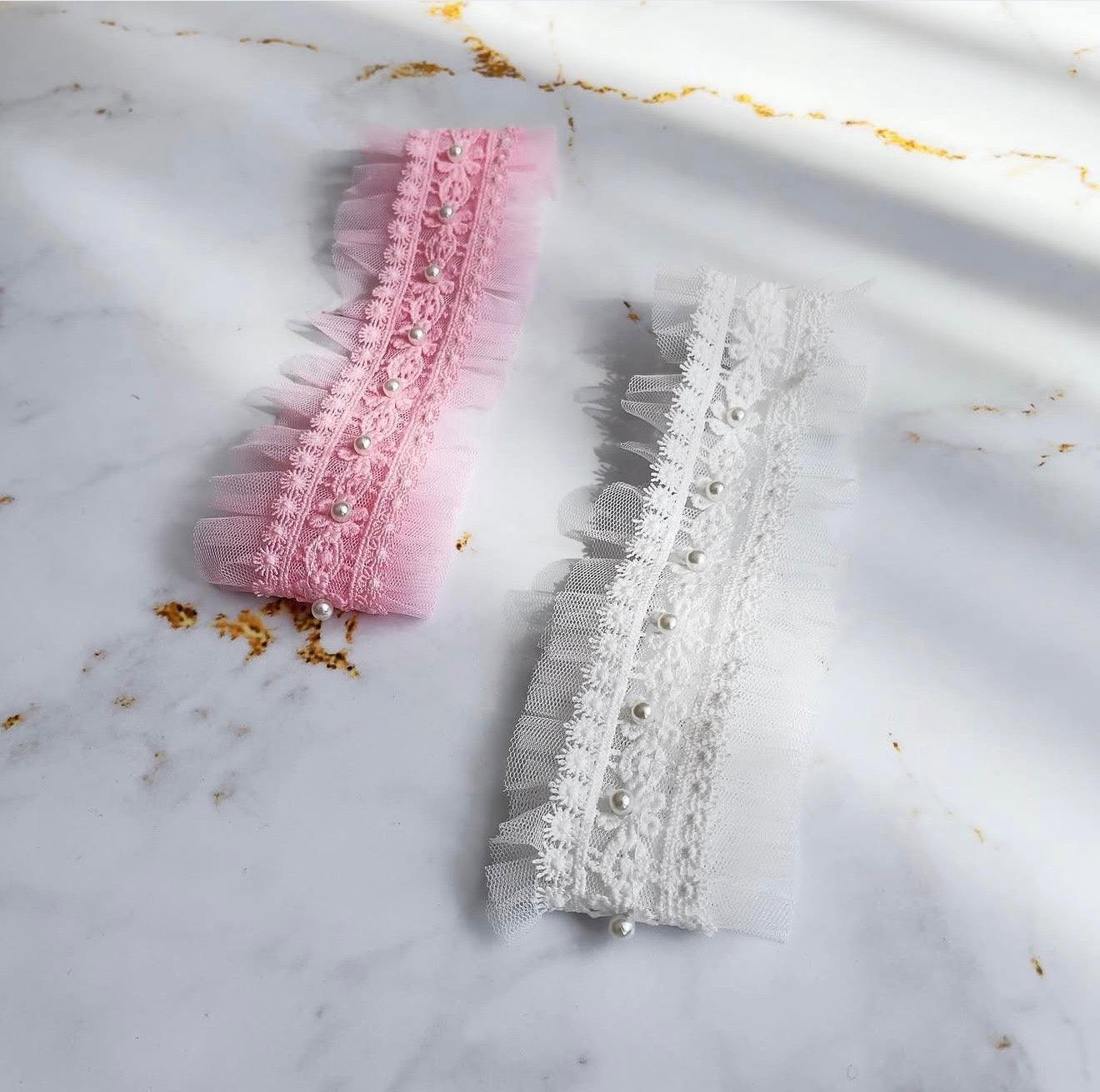 Tulle Pearl headband