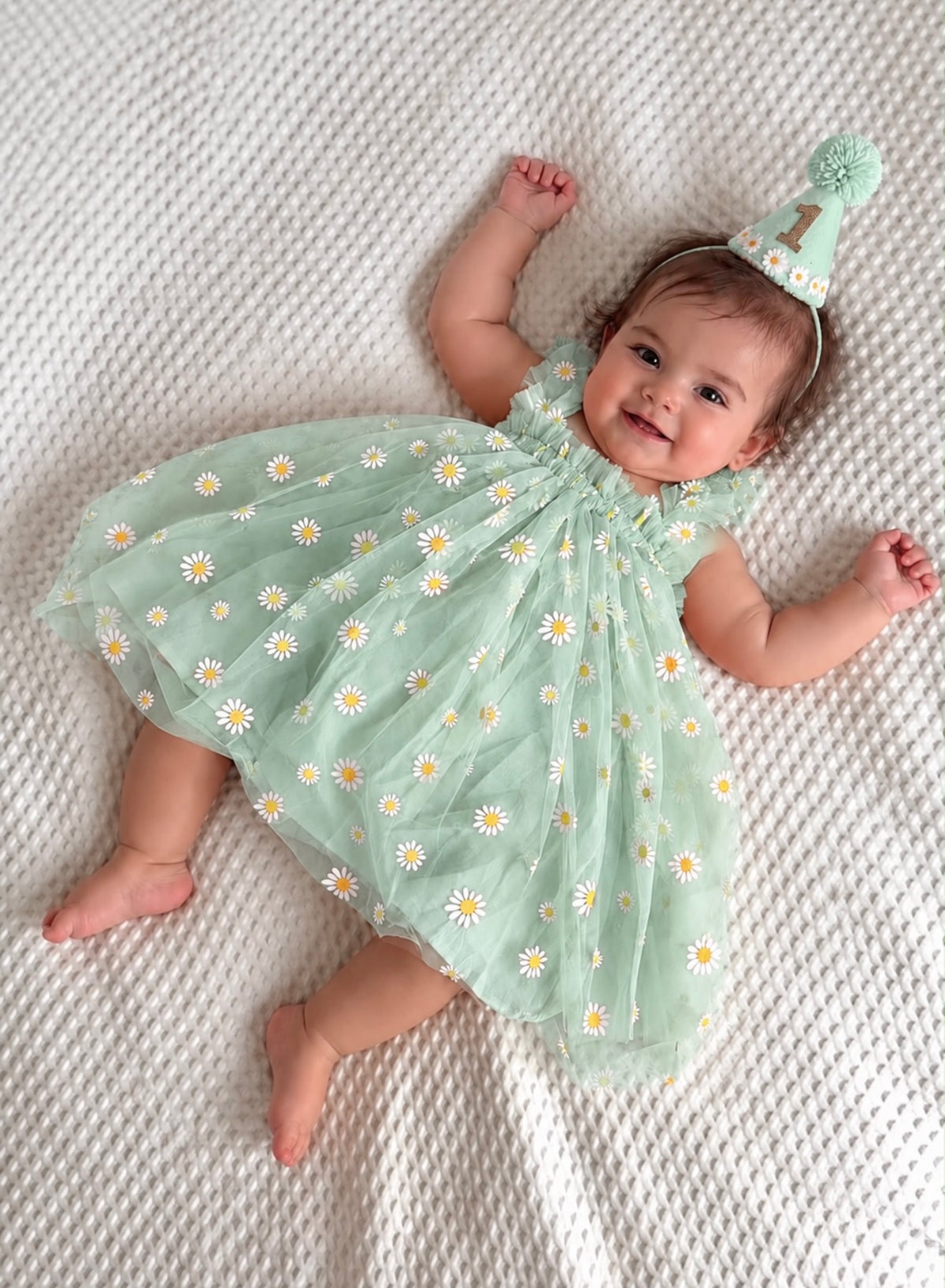 Daisy Dress - Mint & Pink