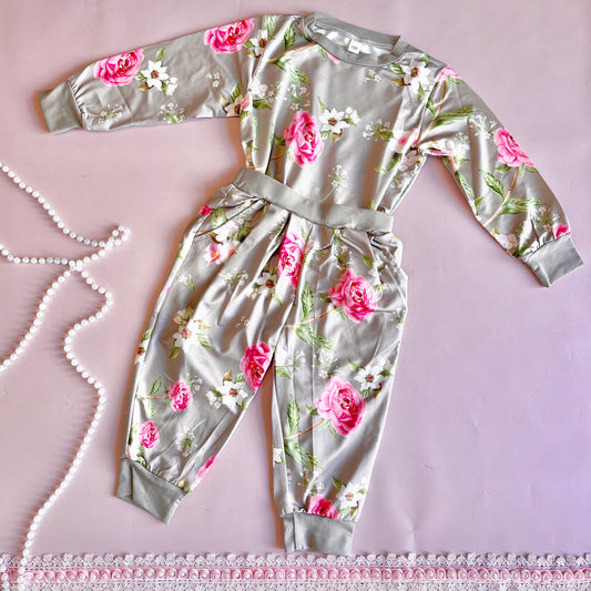 Grey Floral Tracksuit