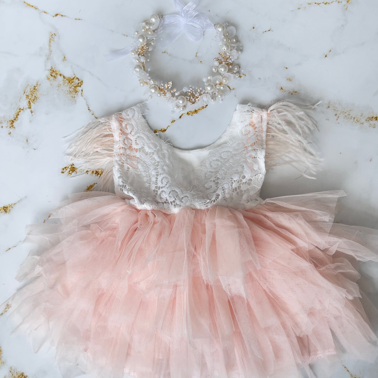 Blush Pink Feather Dress