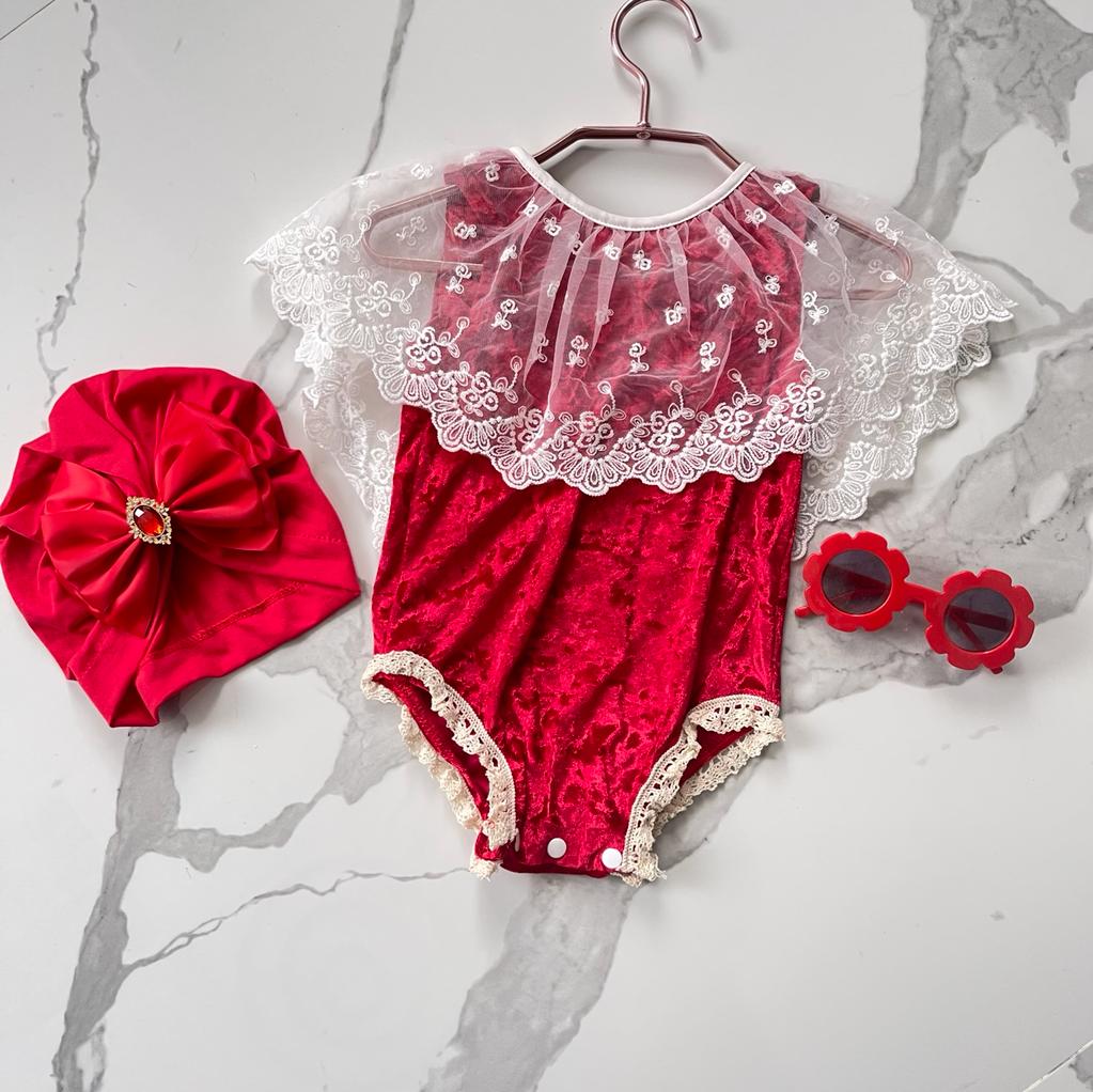 Red Velvet romper