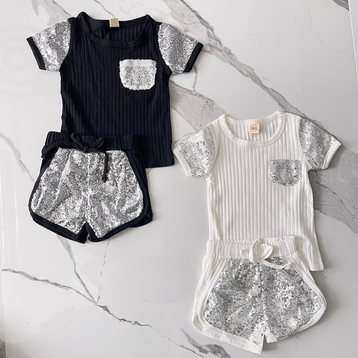Sequinz Shorts & Top Set