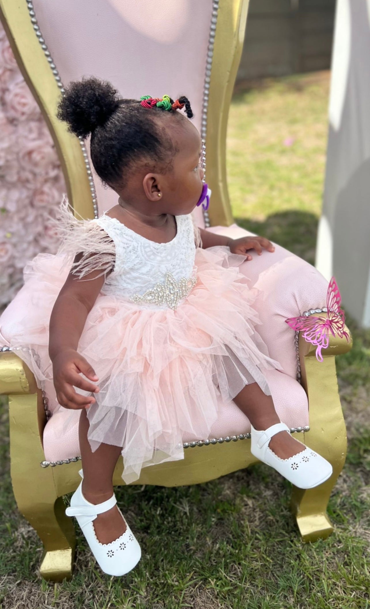 Blush Pink Feather Dress