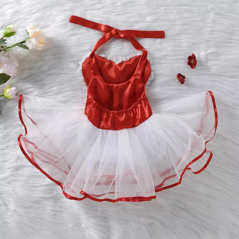 Sequins Heart Dress Romper