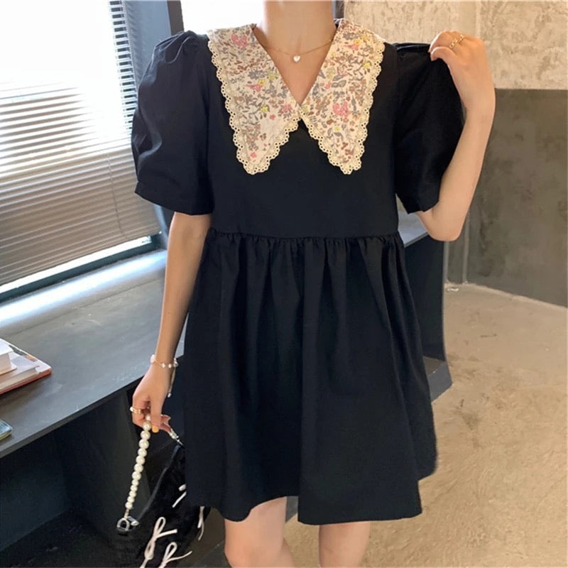 Ladies Floral Collar Dress