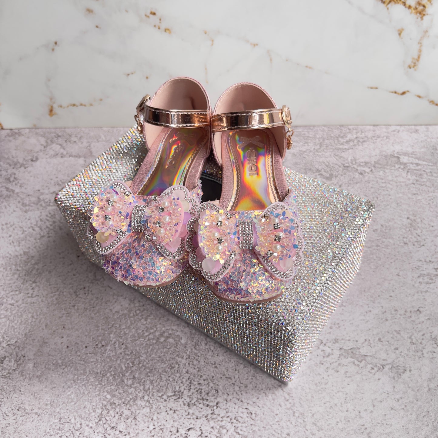 Pink Butterfly Bow Shoes