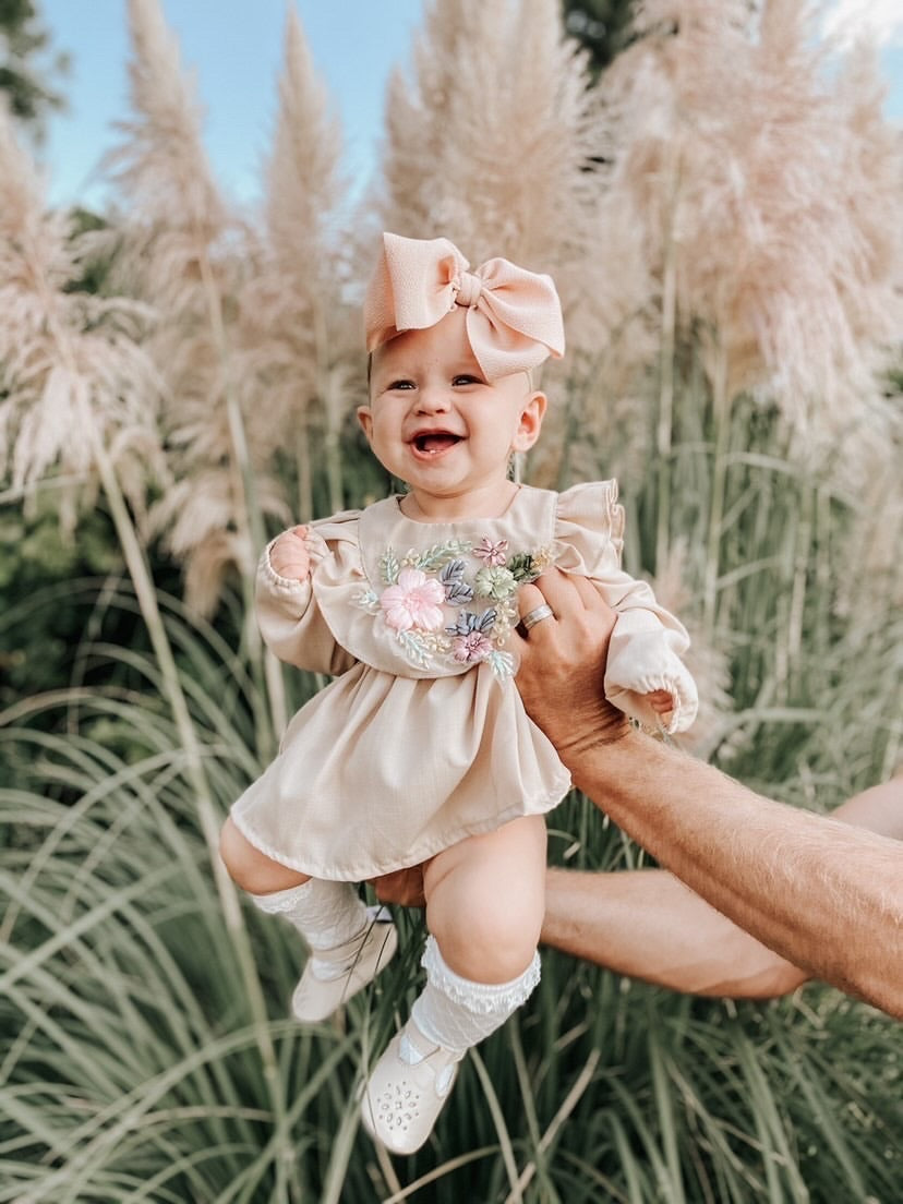 Flower Appliqué Romper