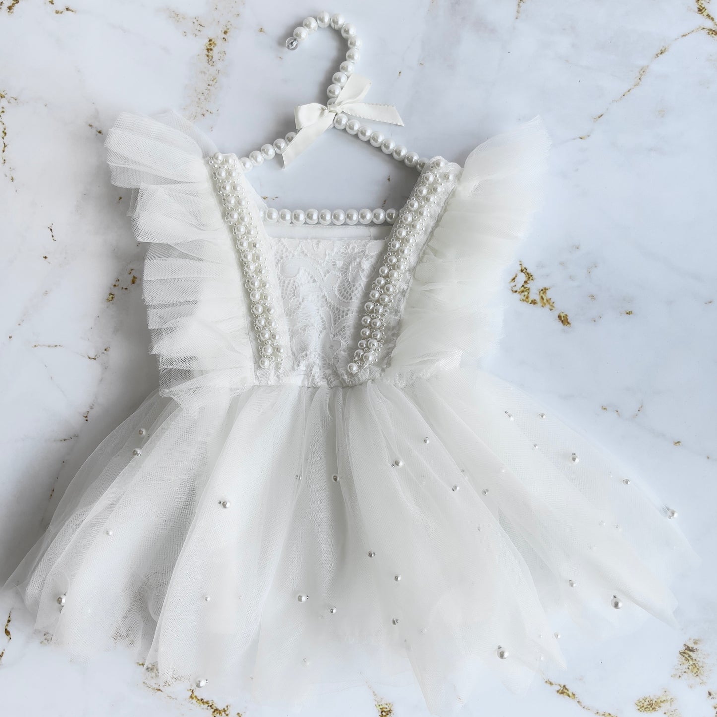 White Pearl Princess Dress