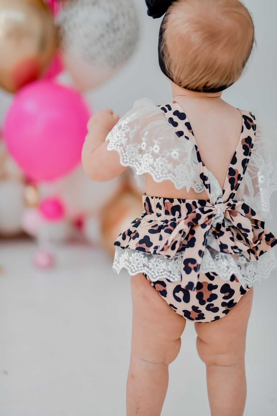 Animal Print Lace Romper
