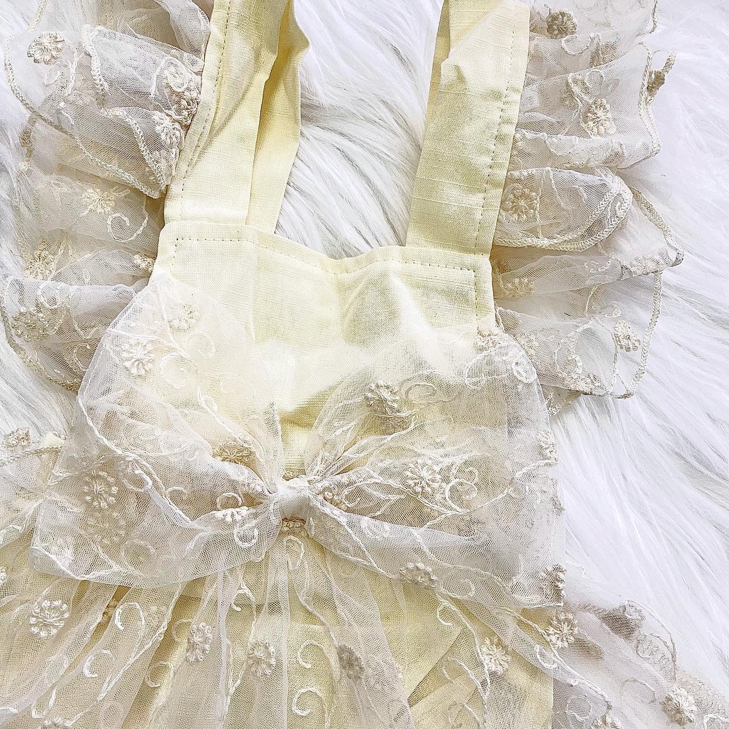 Lace Bow Dress Romper