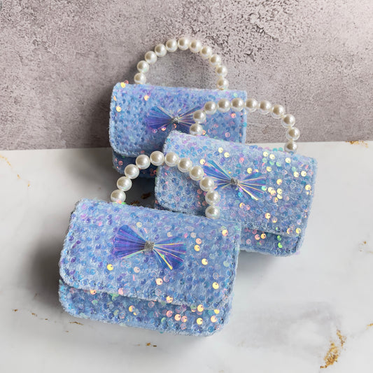 Blue Sequins Bag