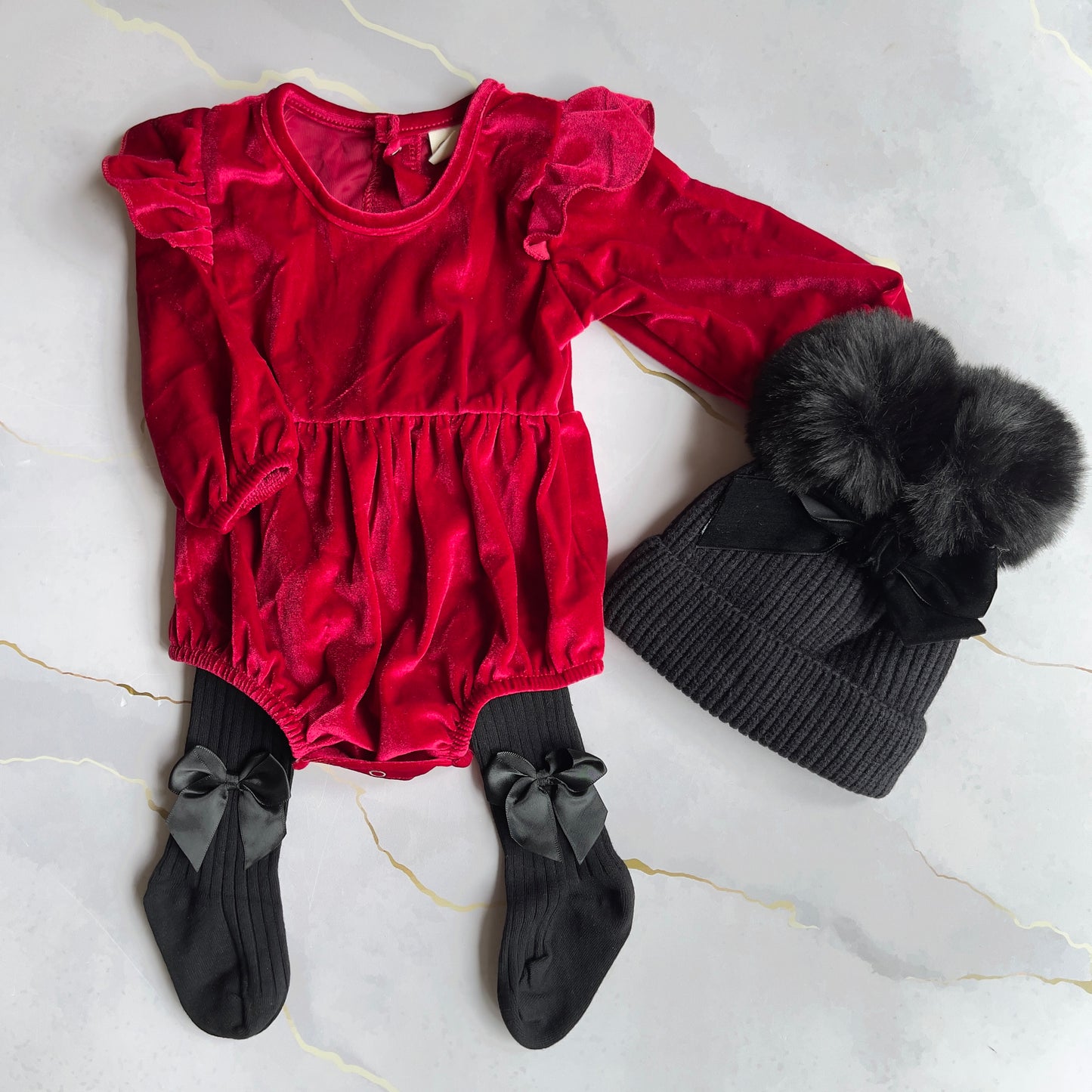 Velvet Babydoll Romper