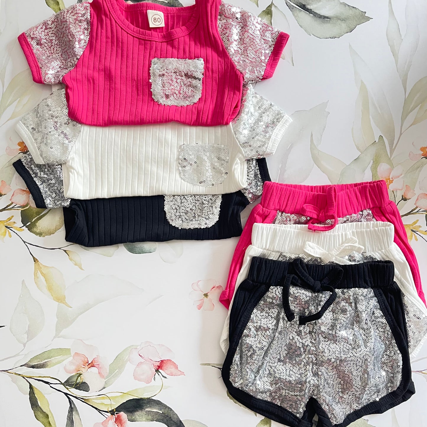 Sequinz Shorts & Top Set