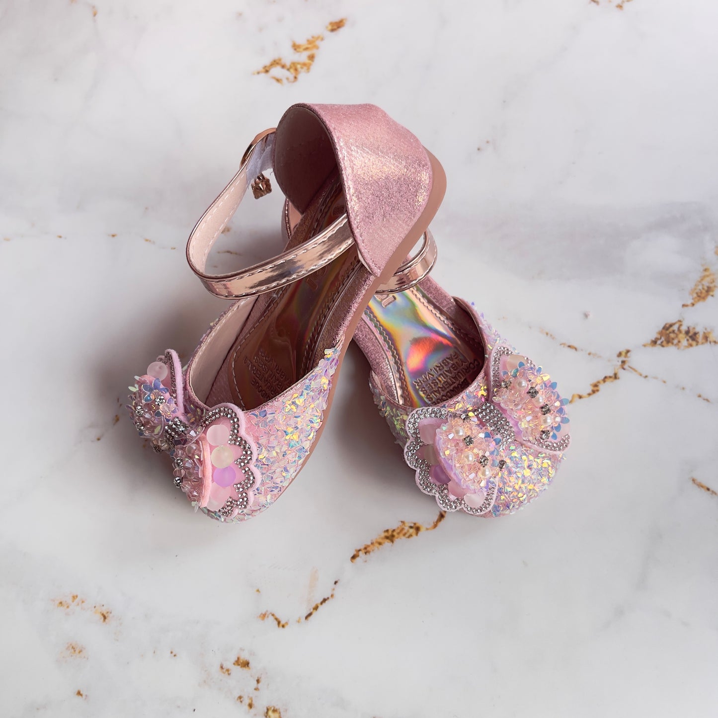 Pink Butterfly Bow Shoes