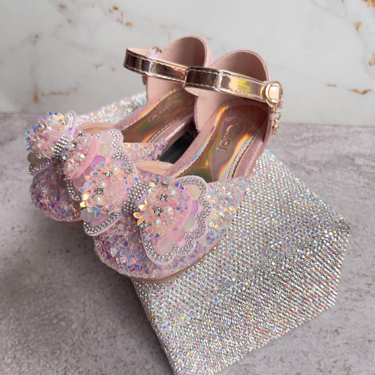 Pink Butterfly Bow Shoes