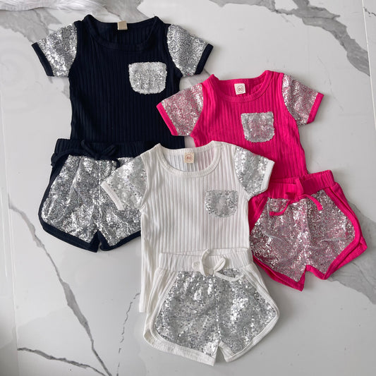 Sequinz Shorts & Top Set