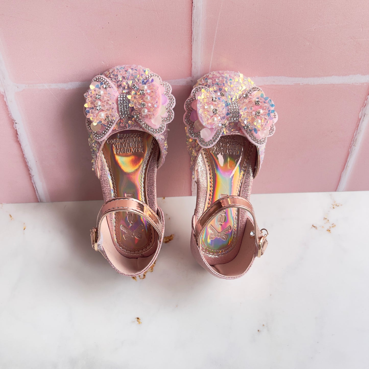 Pink Butterfly Bow Shoes