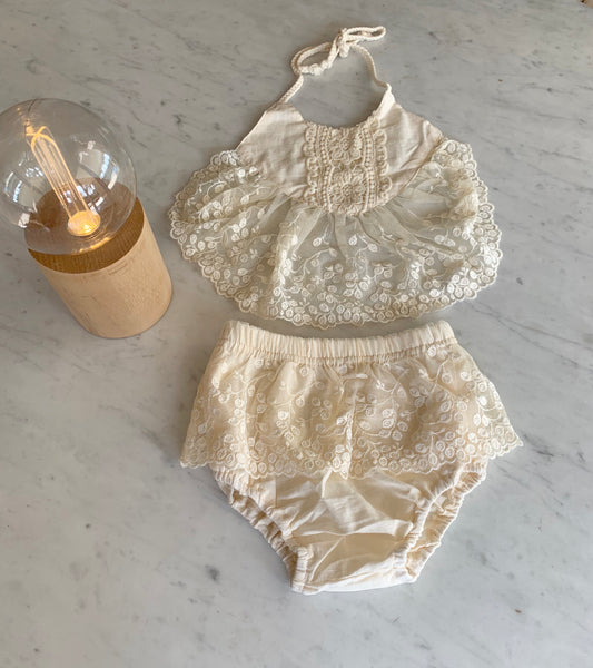Cream Boho Lace 2 Piece