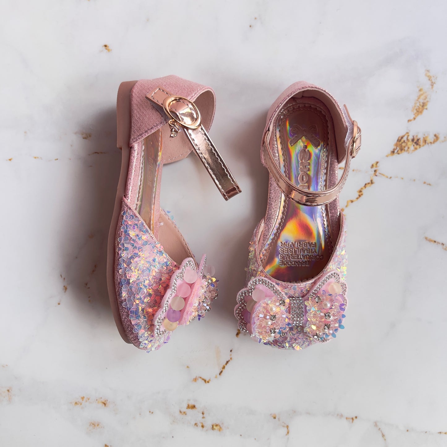 Pink Butterfly Bow Shoes