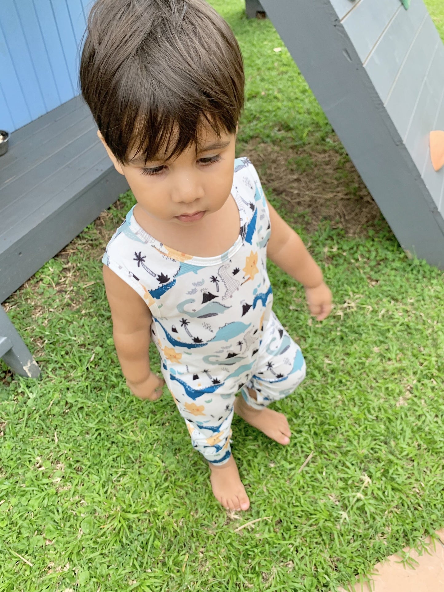 Blue Dino Onesie