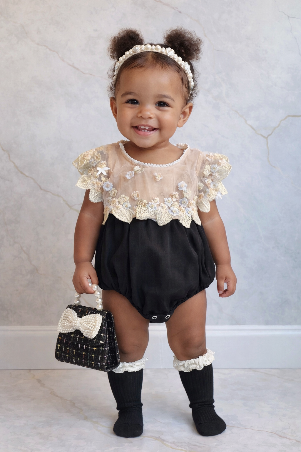 Ivory Lace Luxe Romper