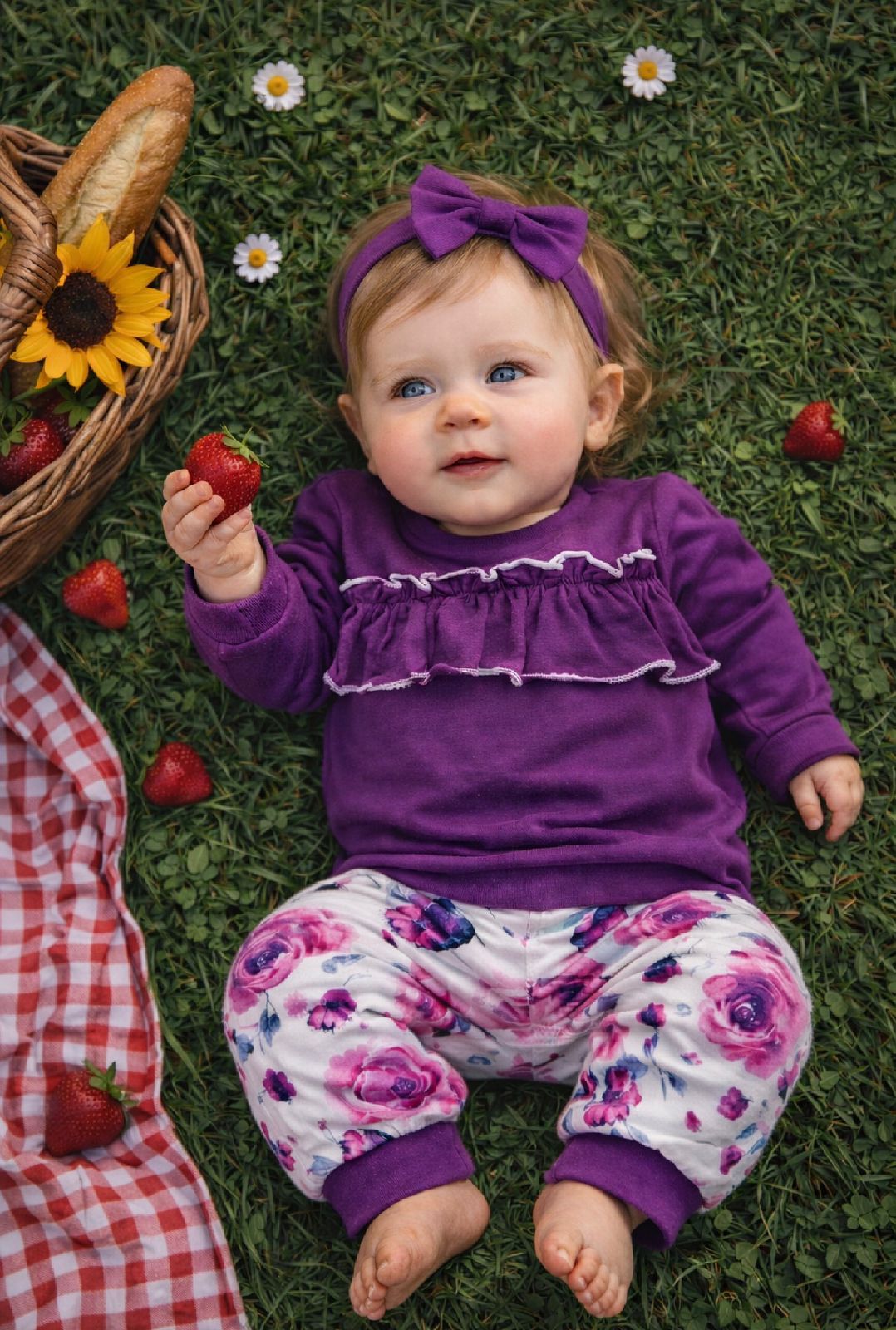 Purple Floral Longsleeve Set