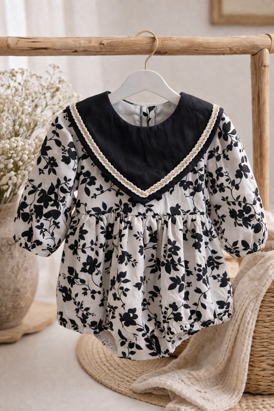 Noir Bloom Romper