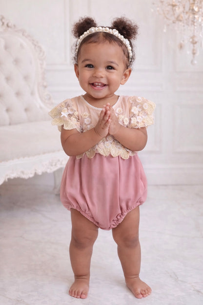 Ivory Lace Luxe Romper