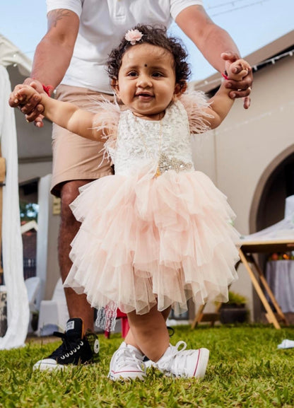 Blush Pink Feather Dress