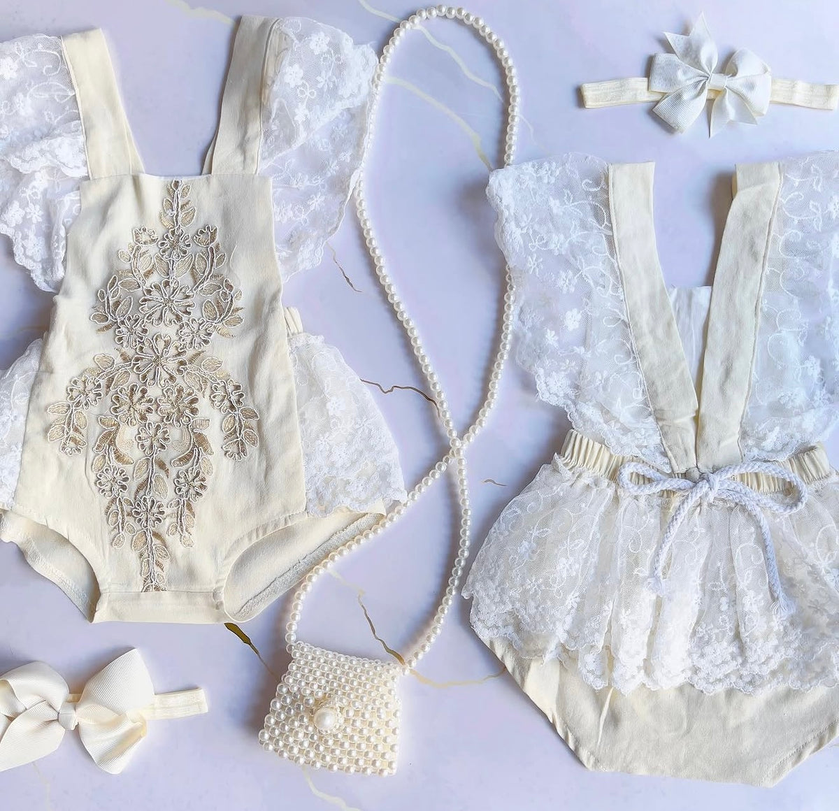 Gold Appliqué Boho Romper