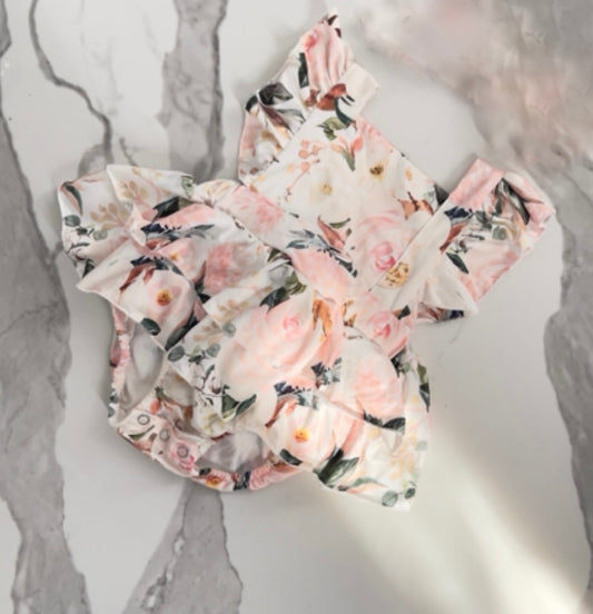 Blush Pink Floral Romper