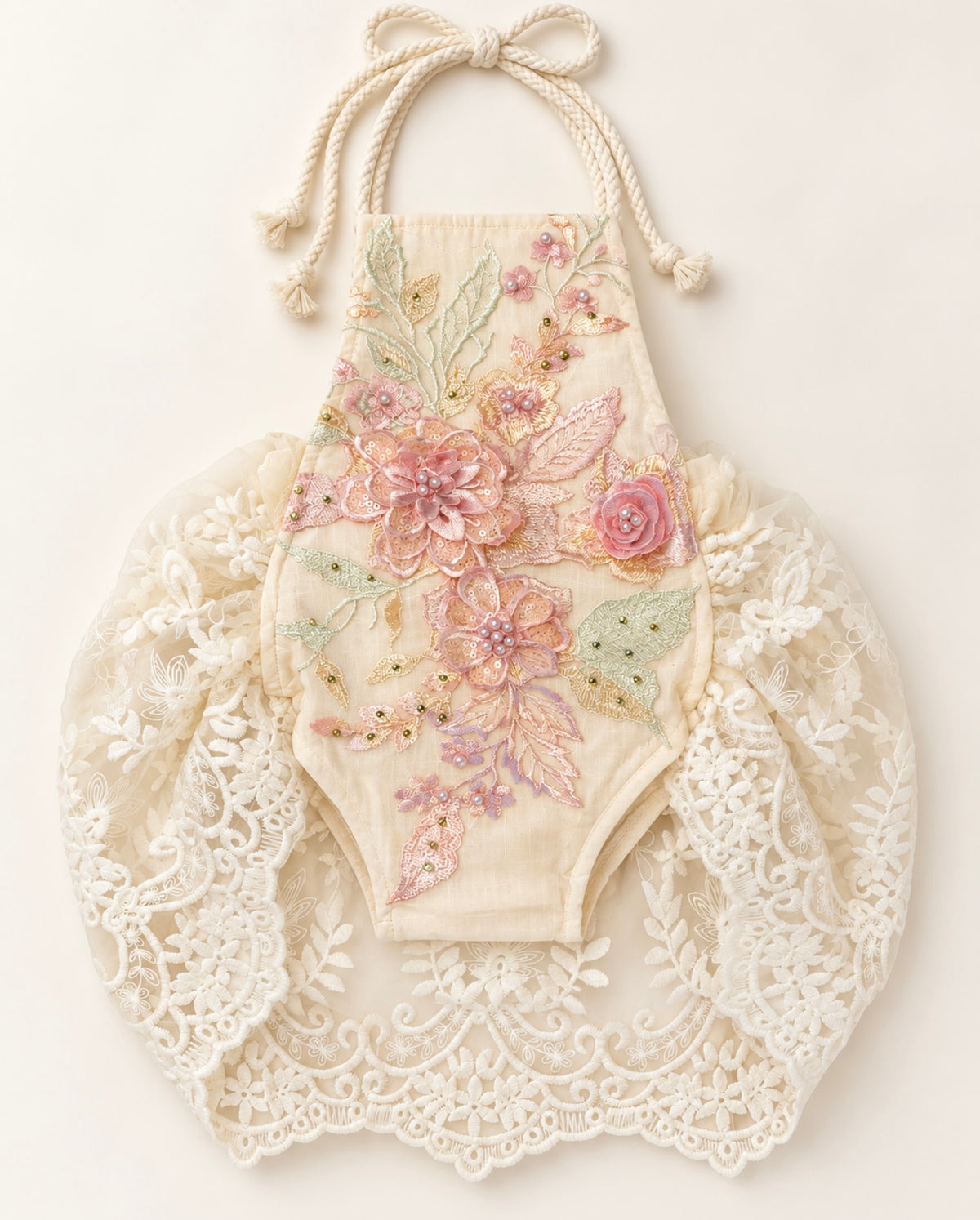 Ivory Blossom Romper