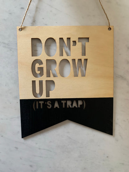 Wooden hanging sign