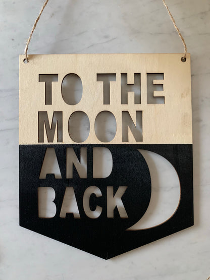 Wooden hanging sign