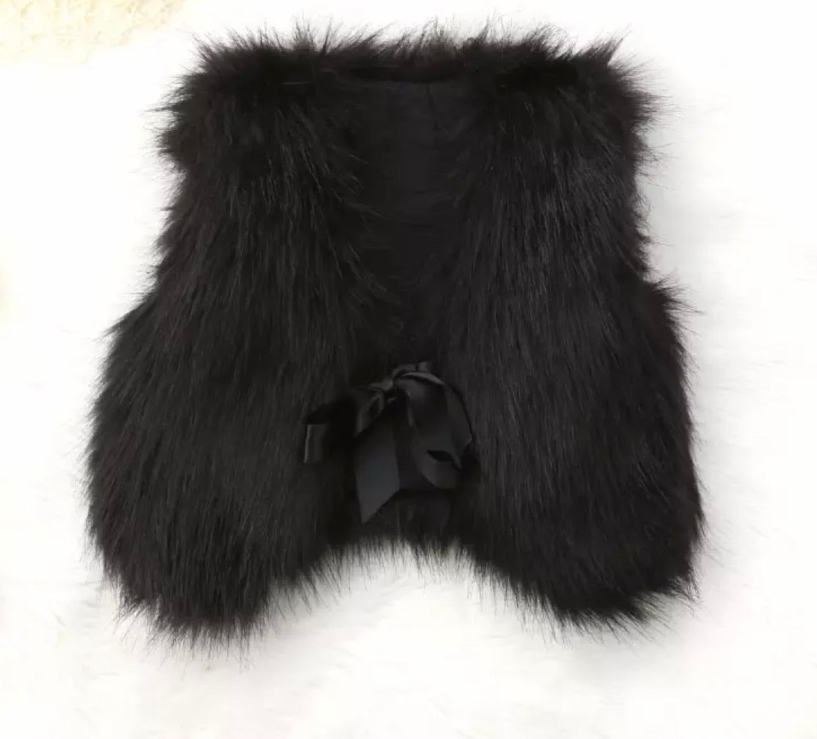 Faux fur waistcoat