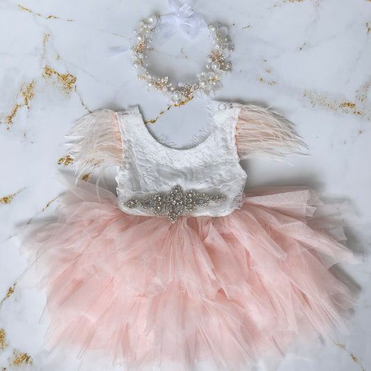 Blush Pink Feather Dress